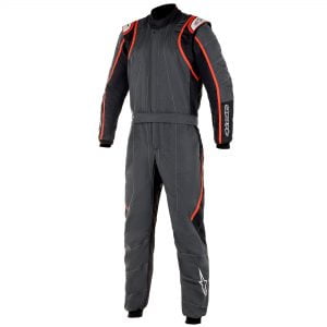 Alpinestars GP Race V2 Race Suit - Anthracite-Black-Red front