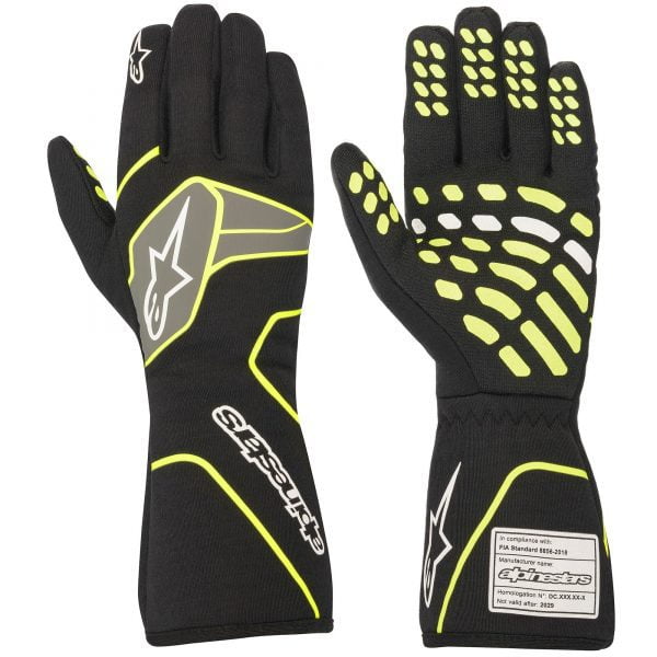 Alpinestars Tech 1 Race V2 Gloves - Black-Fluro Yellow