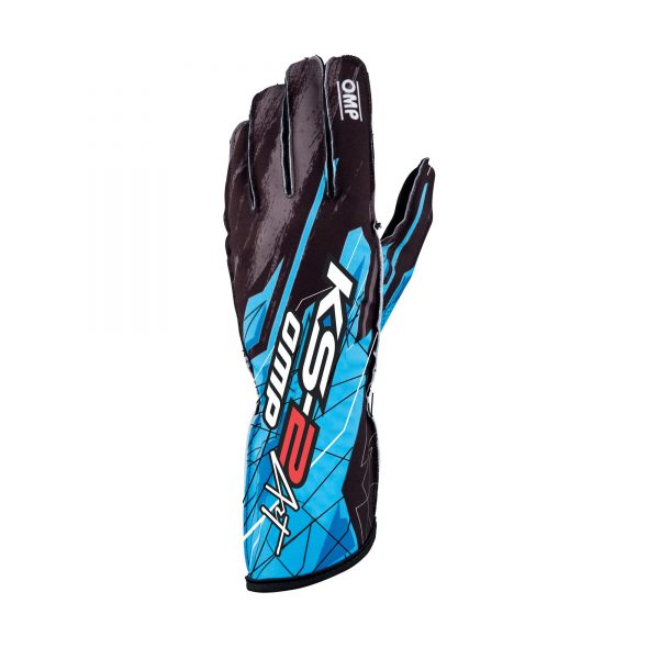 OMP KS-2 Art Gloves Black-Light Blue front