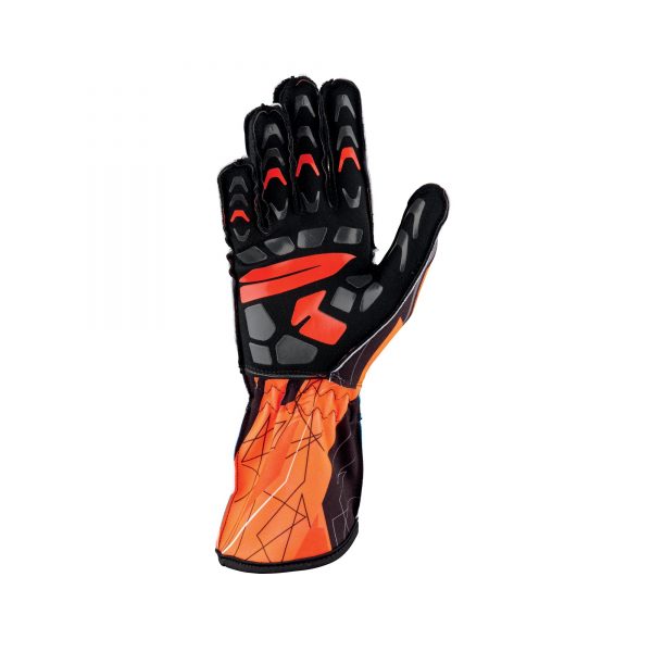 OMP KS-2 Art Gloves Black-Fluro Orange back