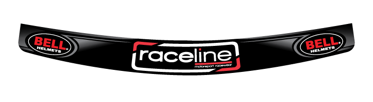 RACELINE CUSTOM BELL VISOR STICKER BLACK RMRVISBLK